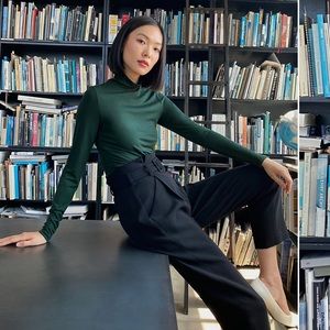 White Babaton Slim Turtleneck